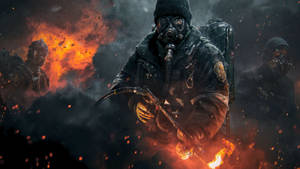 Обои с огнеметами из The Division 2. — 2560x1440 Обои