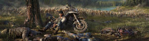 Days Gone атака зомби в поле обои — 3840x1080 Обои