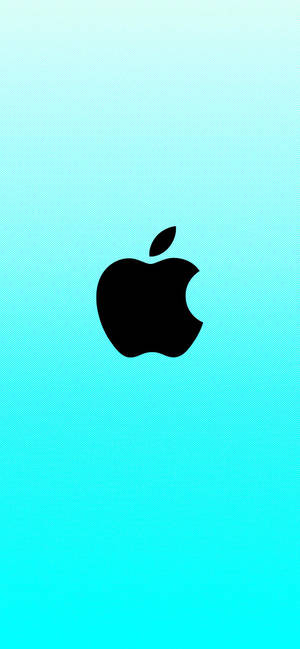 Обои с голубым логотипом Apple — iPhone 12 Pro Обои