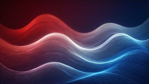 Абстрактные волны в градиентных цветах OnePlus, плавные линии.