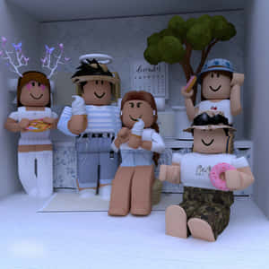группа людей в коробке — Эстетичный Roblox Обои