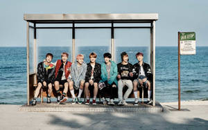 Обои с групповым фото BTS YNWA — Bts групповое фото гиф Обои