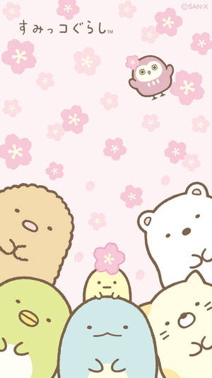 Кавай Sumikko Gurashi пухлые персонажи обои.