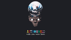 Крутые эстетичные обои Astroworld с удивительным артом земли-черепа. — iMac Обои