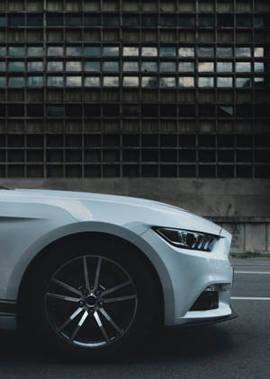 Жемчужно-белый Ford Mustang, обои — OnePlus Pad 2 Pro Обои