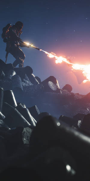 Захватывающее действие с огнемётчиком Battlefield 1 на вашем телефоне. — Видеоигра гиф Обои