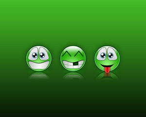 Зеленые смайлики MSN Messenger — Зеленая эстетика гиф Обои