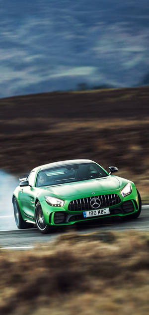 Mercedes AMG iPhone Зелёный Гонки — iPhone 13 Pro Max Обои