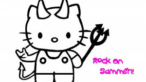 Злая Хэллоуинская Хелло Китти обои — Hello Kitty Хэллоуин Обои