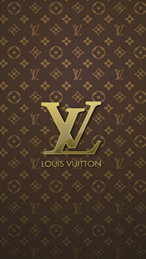 Золотисто-коричневый телефон Louis Vuitton