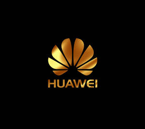 Золотой логотип бренда Huawei обои