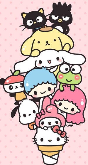 Хелло Китти и друзья кавайные Sanrio обои