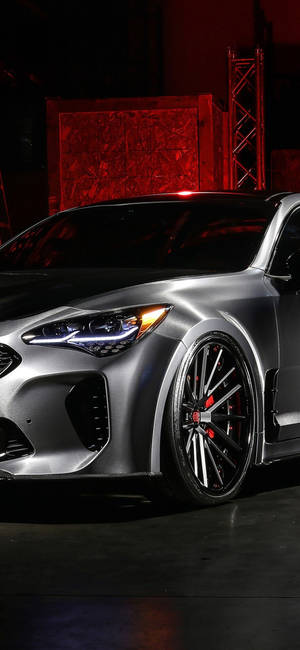 1125x2436 Скачать 1125x2436 Dub Kia Stinger, Серебристый, Обои с автомобилями — iPhone 14 Обои