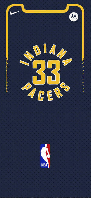 Иллюстрация формы Indiana Pacers обои — iPhone 12 mini Обои