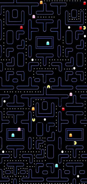 Обои с игровым интерфейсом Pac-Man на Galaxy S10 Plus — iPhone 13 Pro Max Обои