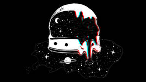 Искажённый шлем астронавта трип-эстетика — Триповая эстетика Обои