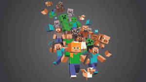 Обои с мобами и предметами Minecraft