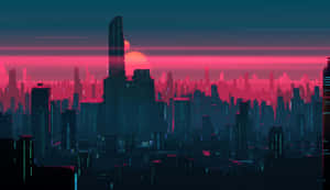 Фон Неонового города — Неоновый город Обои