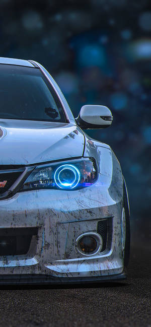 Обои с кастомным бампером Subaru Impreza — iPhone 14 Обои