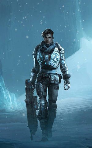 Кейт Диас идет Gears 5 Телефон — Галактика Tab Active Обои