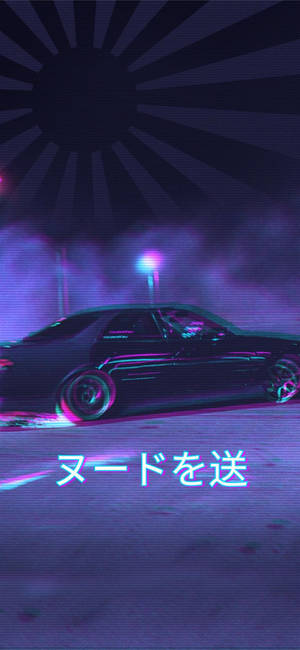 Классическая эстетика JDM с флагом