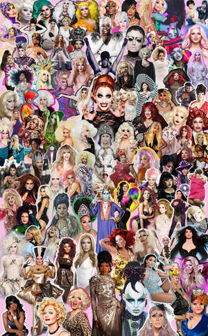 Коллаж RuPaul's Drag Race для мобильного телефона. — Redmi Pad 2 Pro Обои