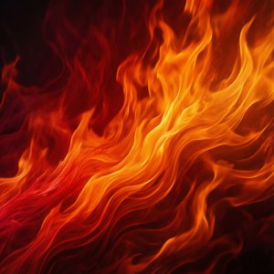 Интенсивный абстрактный фон с градиентом от красного к оранжевому и огненной текстурой. — Pixel Watch 3 Обои