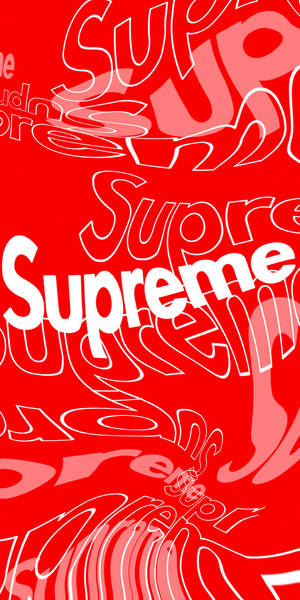Красный Supreme различные шрифты логотипа — 18:9 Обои