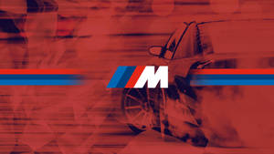 Красный автомобиль с дымом и логотипом BMW M — Bmw Обои