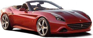 Красный спортивный кабриолет Ferrari