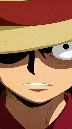 Крупный план Луффи на телефоне One Piece — One piece Обои