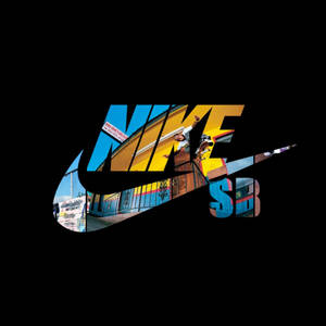 Крутой наложенный логотип Nike