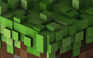 Minecraft земля трава в кубическом HD обои