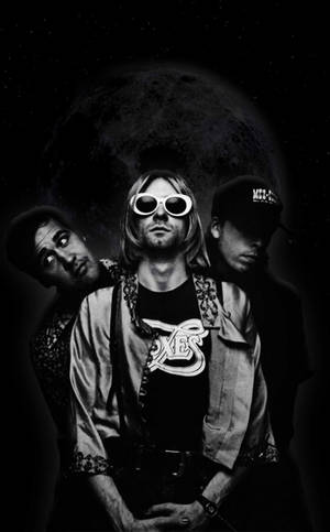 Культовая группа Nirvana в забавный момент — Галактика Tab Active Обои