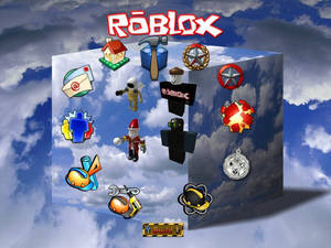 Потрясающие обои с иконками онлайн-игры Roblox.