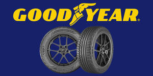 Логотип Goodyear с шинами