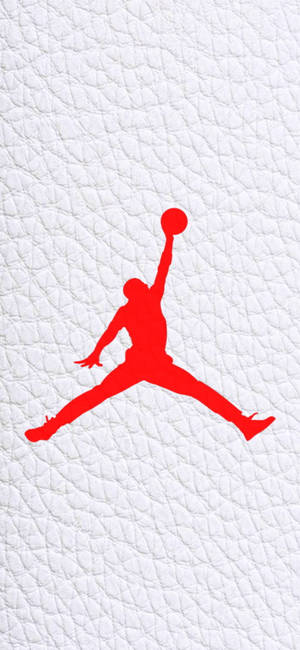Логотип Jordan на белом кожаном холсте обои — iPhone 18 Pro Обои