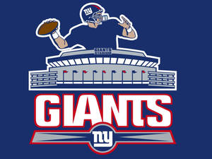 Логотип стадиона New York Giants — Темно-синяя эстетика гиф Обои