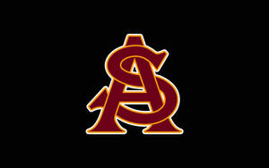Обои для рабочего стола с логотипом футбольной команды Arizona State Sun Devils.