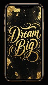 Обои с iPhone 11 и золотой фольгой типографики