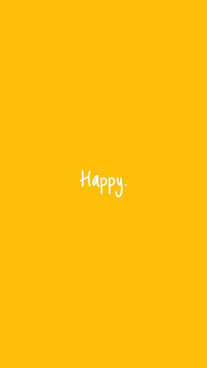 Милая пастельно-желтая эстетика с надписью Happy — 淡黄色美学 Обои