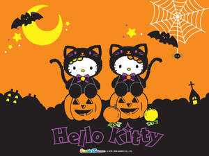 Милая Хэллоуинская пара Hello Kitty