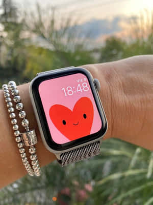 Милые обои для Apple Watch с сердцем