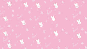 Милый розовый Kawaii фон с иллюстрацией — Розовое кавайное Обои