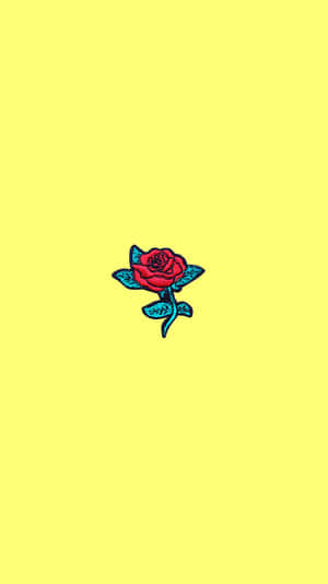 Минималистичная роза милый пастельно-желтый — Желтая эстетика Обои