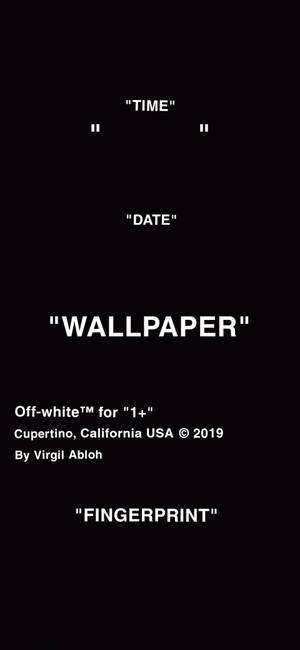 Чёрные обои Off White для iPhone — iPhone 17e Обои
