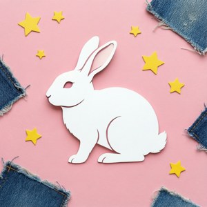 Минималистичная эстетика NewJeans с силуэтом зайчика и пастельно-розовым цветом. — Pixel Watch 5 Обои
