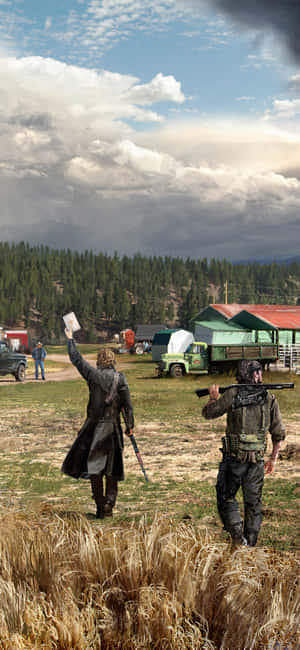 Фон iPhone Xs Far Cry 5 — Галактика A27 Обои