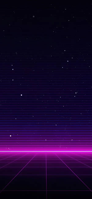 Neon Purple Iphone Galaxy Stripes — iPhone 18 Pro Обои