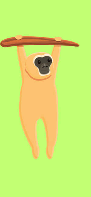 Iphone Xs Max Gibbon Background — Galaxy S25 Edge Обои